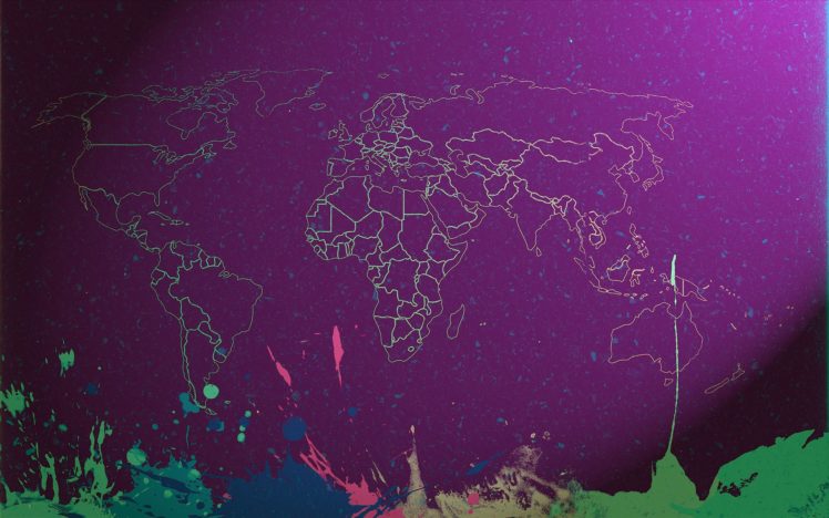world, Map, On, Wall HD Wallpaper Desktop Background