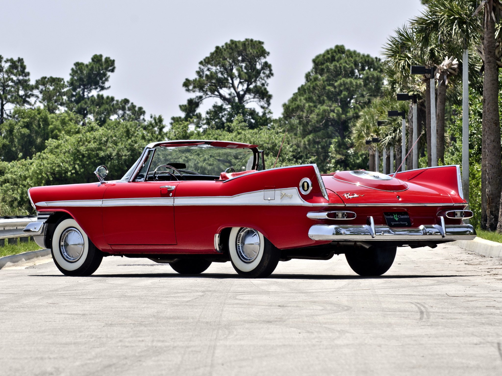 plymouth, Sport, Fury, Convertible, 1959, Classic, Cars, Red Wallpaper