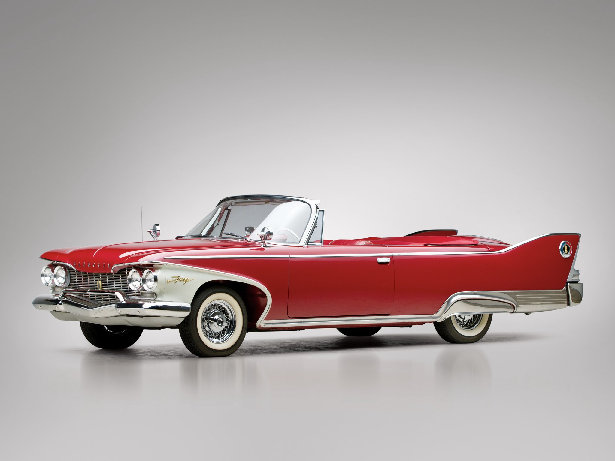 plymouth, Fury, Convertible, 1960, Classic, Cars, Red Wallpaper