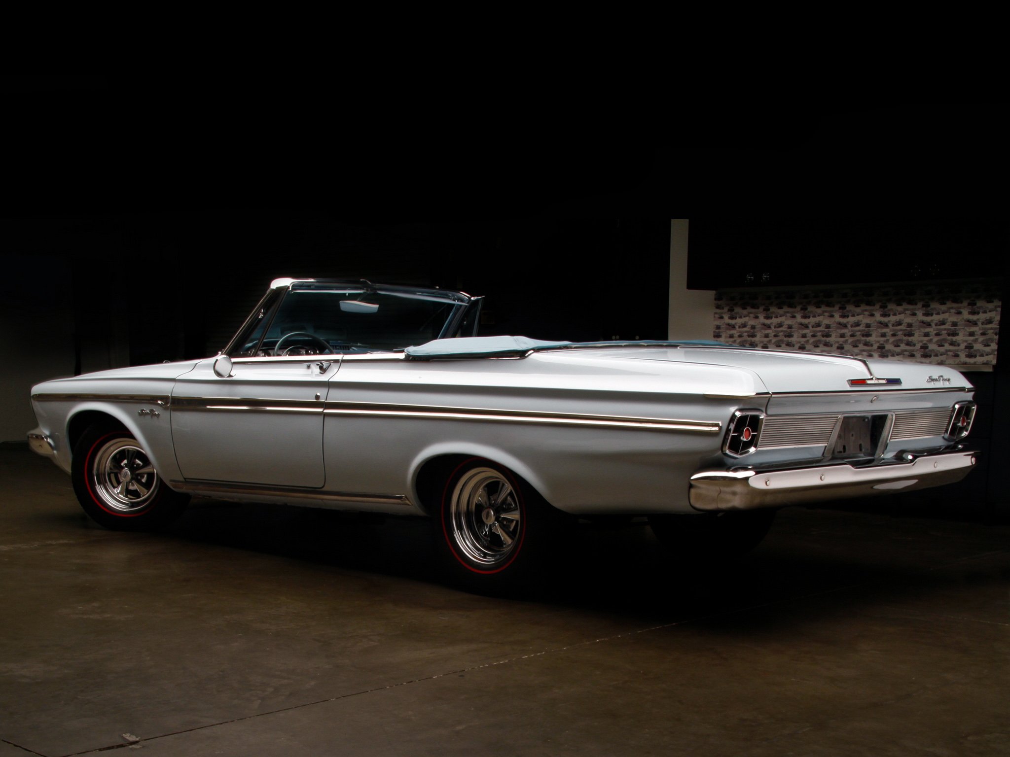 plymouth, Sport, Fury, Convertible, 1963, Classic, Cars, White Wallpaper