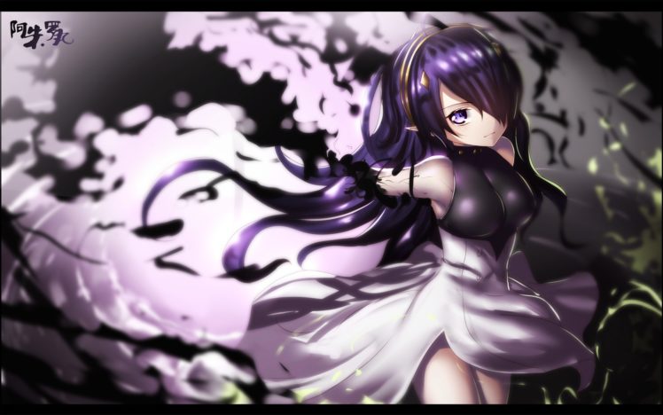 dress, Headband, Hk,  zxd0554 , Jpeg, Artifacts, Long, Hair, Owari, No, Seraph, Purple, Eyes, Purple, Hair HD Wallpaper Desktop Background