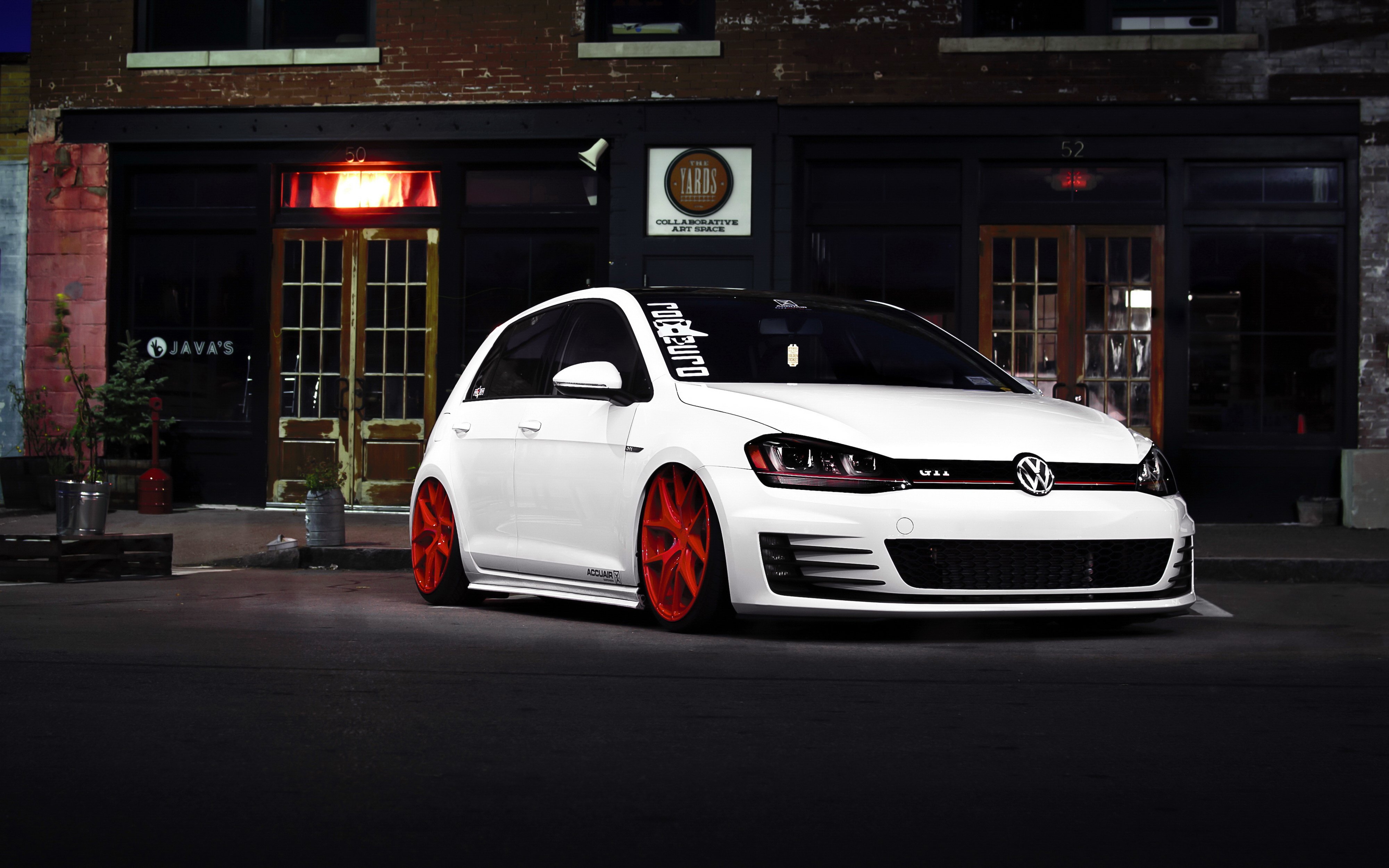 volkswagen, Golf, Gti, White Wallpaper