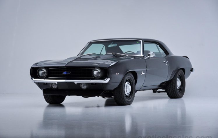 1969, Chevrolet, Camaro, Zl 1, Copo, Recreation, Coupe, Cars, Classic, Black HD Wallpaper Desktop Background