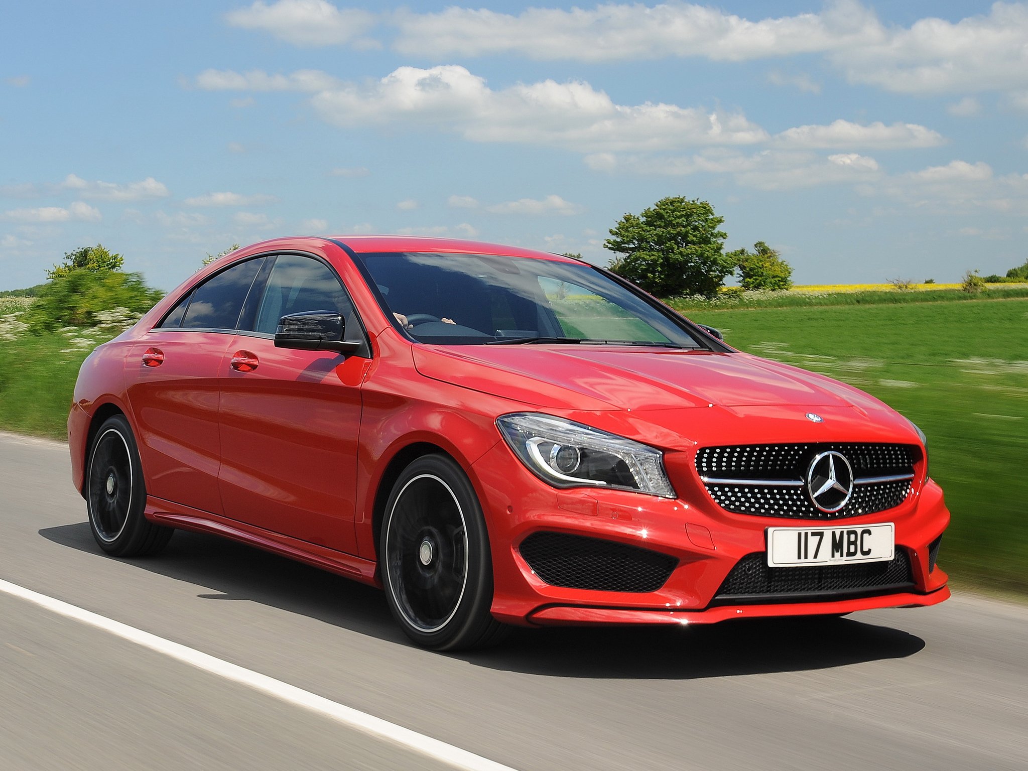mercedes Benz Cla 220 Cdi Amg Sports Package Uk spec C117 Cars Red 2013 Wallpapers 