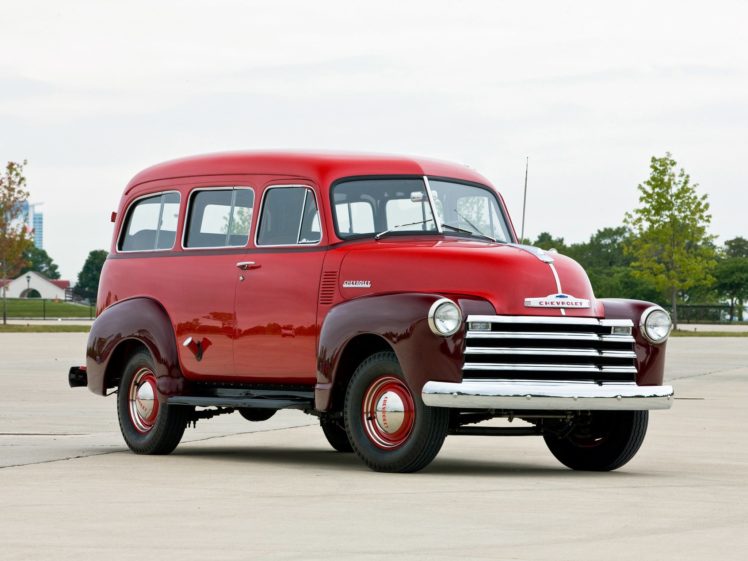 1952, Chevrolet, 3100, Suburban, Van, Delivery, Classic, Cars HD Wallpaper Desktop Background
