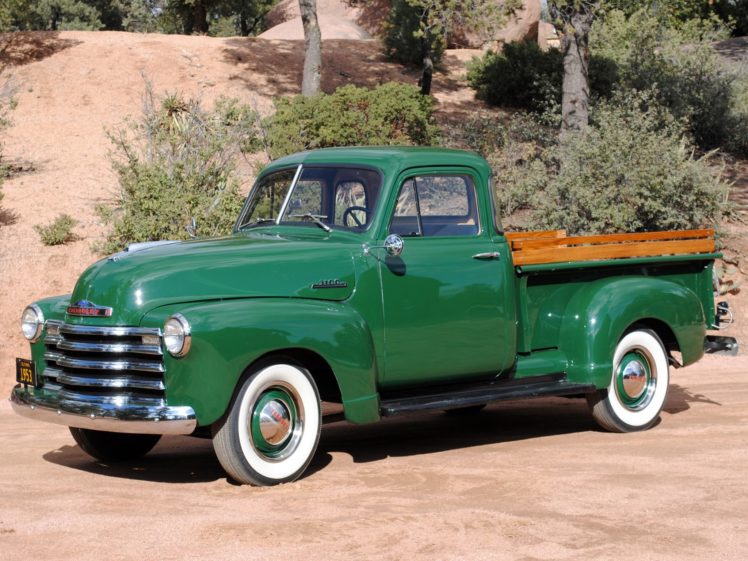 1953, Chevrolet, 3100, Pickup, Truck, Classic, Cars, Green HD Wallpaper Desktop Background