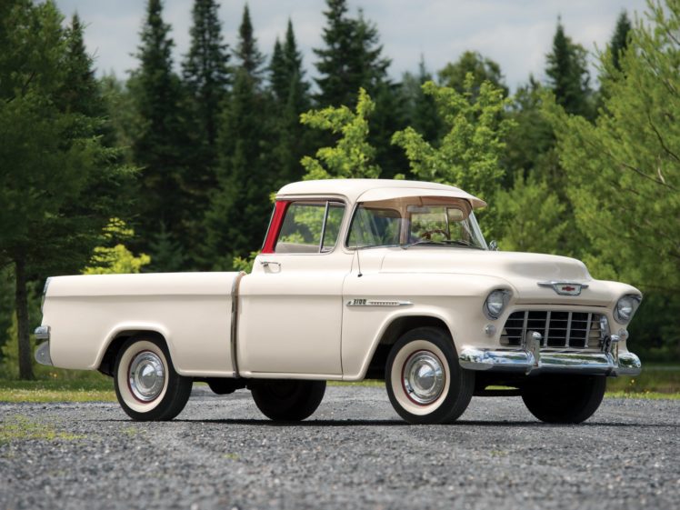 1955, Chevrolet, 3100, Pickup, Truck, Cameo, Carrier, Classic, Cars HD Wallpaper Desktop Background