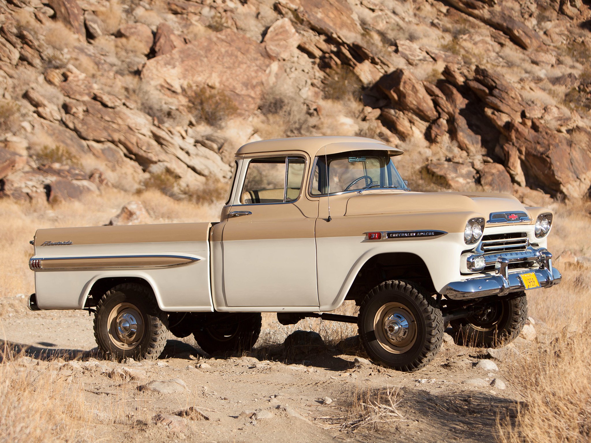 1959, Chevrolet, Napco, Apache, 31, Deluxe, Fleetside, Pickup, Truck