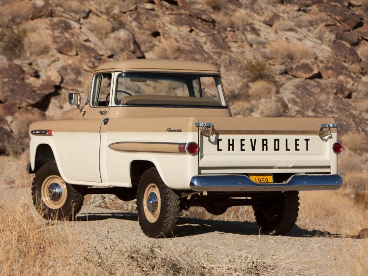 1959, Chevrolet, Napco, Apache, 31, Deluxe, Fleetside, Pickup, Truck, Classic, Cars HD Wallpaper Desktop Background