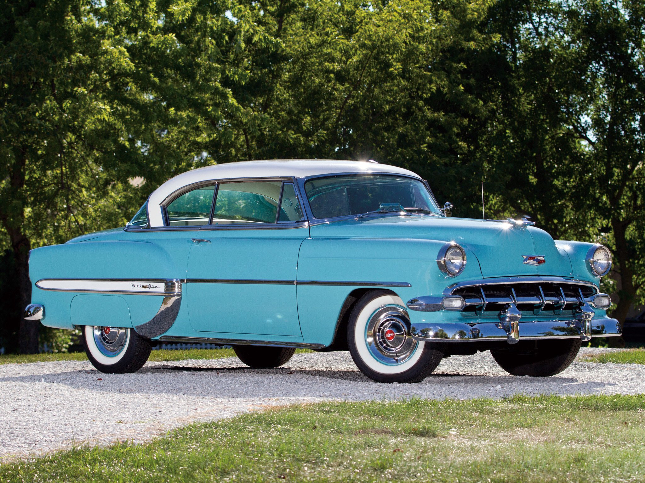 1954, Chevrolet, Bel, Air, Sport, Coupe, Classic, Cars Wallpaper