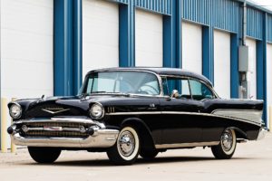 1957, Chevrolet, Bel, Air, Sport, Coupe, Fuel, Injection, Classic, Cars, Black