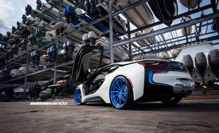 adv, 1, Wheels, Bmw i8, Cars, Electric, Coupe, Tuning, White HD Wallpaper Desktop Background