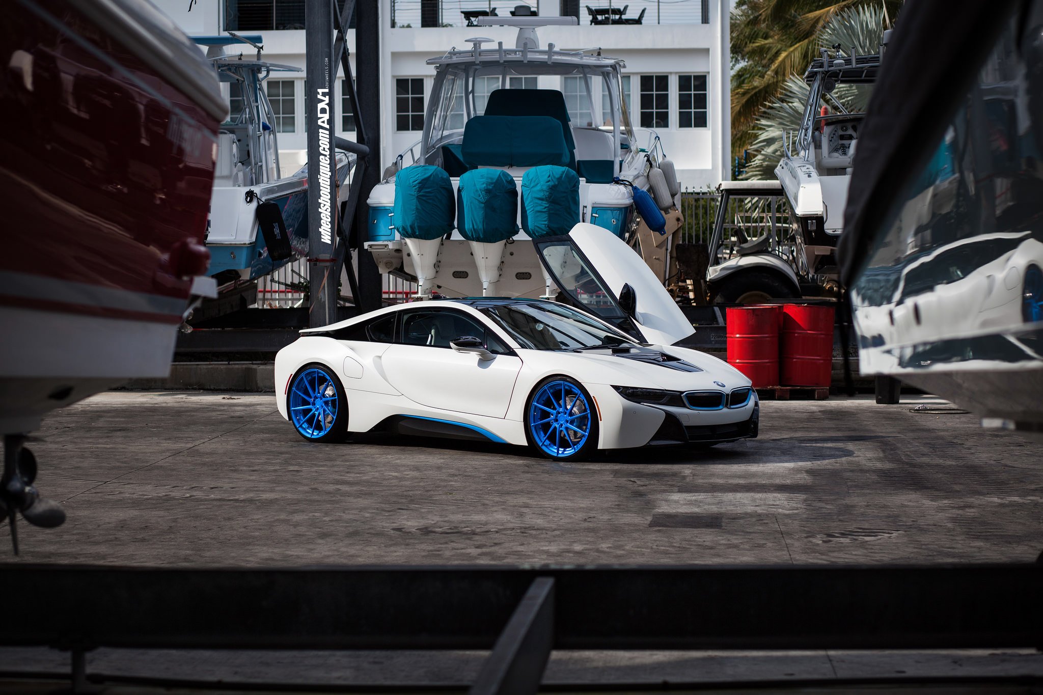 adv, 1, Wheels, Bmw i8, Cars, Electric, Coupe, Tuning, White Wallpaper