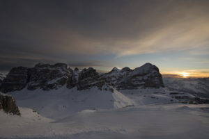 sunset, Snow, Landscape, Mountains