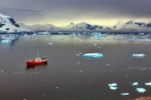 antarctica, Ice, Boat, Red, Beautiful, Ship, Winter
