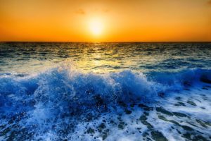 peloponnese, Greece, Ionian, Sea, Sea, Waves, Spray, Foam, Sunset, Ocean