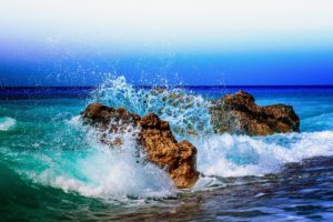 peloponnese, Greece, Ionian, Sea, The, Sea, Waves, Splashes, Stones, Ocean