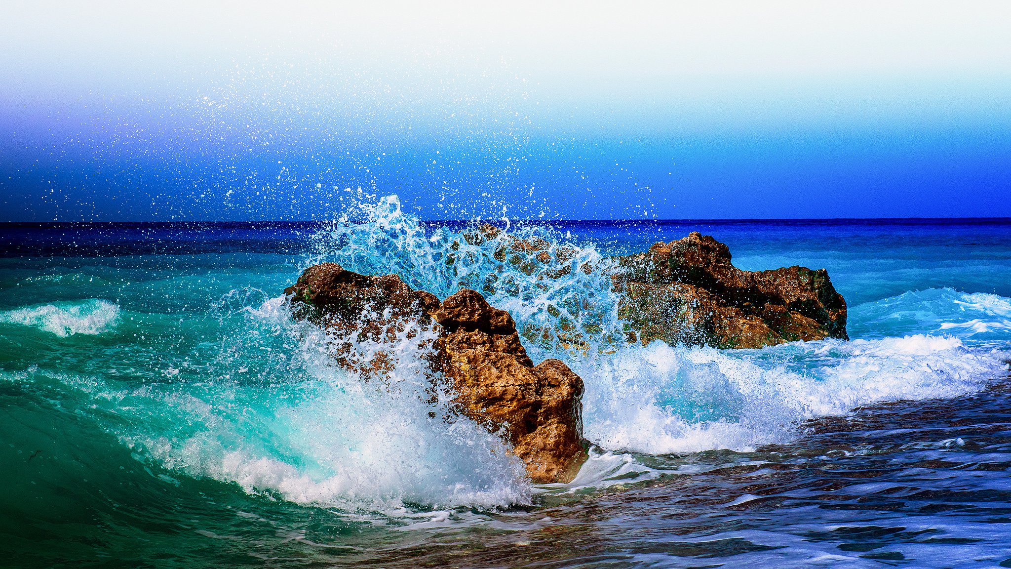 peloponnese, Greece, Ionian, Sea, The, Sea, Waves