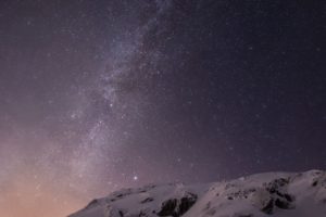starry, Night, Mountain, Amazing, Beautiful, Snow
