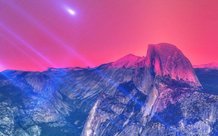 mountain, Yosemite, Pink, Sky, Nature, Beautiful HD Wallpaper Desktop Background