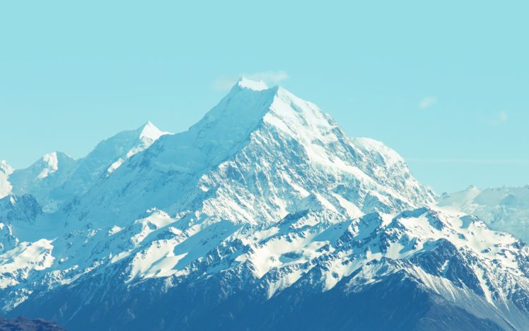 nature, Mountain, Snow, Lake, Blue, Sky, Nature, Peace HD Wallpaper Desktop Background