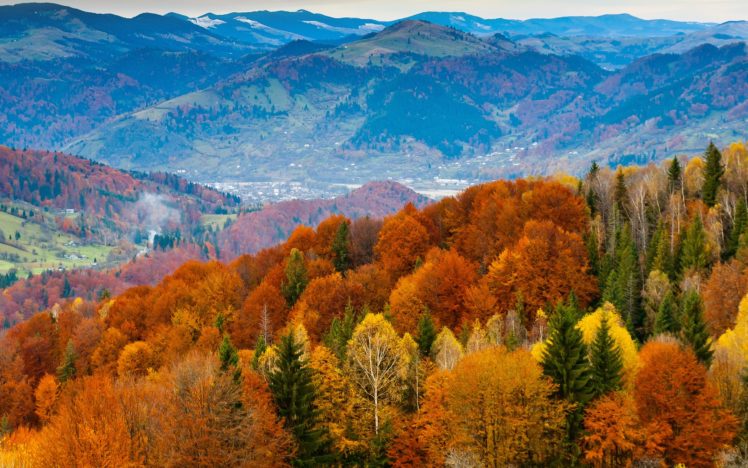 fall, Mountain, Fun, Red, Orange, Tree, Nature Wallpapers HD / Desktop