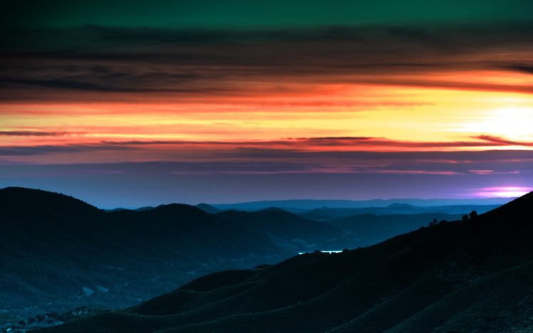 road, Curve, Mountain, Sunset, Nature, Lovely, Beauty, Beautiful HD Wallpaper Desktop Background