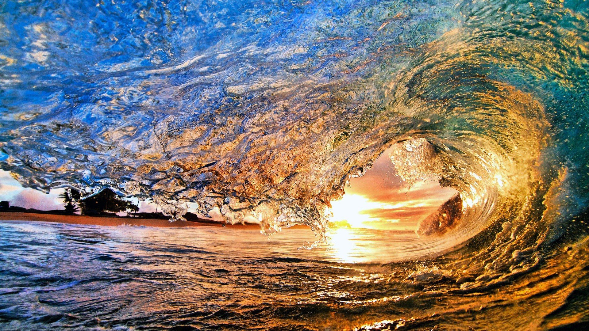 water, Sea, Waves, Beauty, Beautiful, Sun Wallpaper