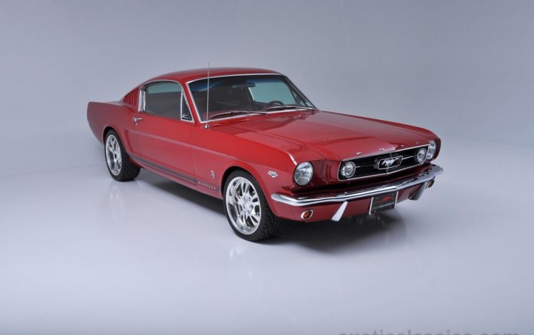 1965, Ford, Mustang, Fastback, Classic, Coupe, Red HD Wallpaper Desktop Background