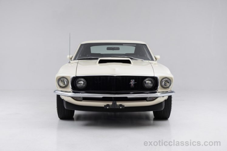1969, Ford, Mustang, Boss, 429, Sportsroof, Classic, Coupe, White HD Wallpaper Desktop Background