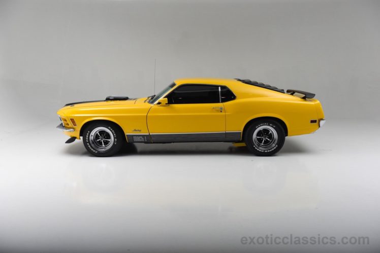 1970, Ford, Mustang, Mach 1, Cars, Classic, Yellow HD Wallpaper Desktop Background