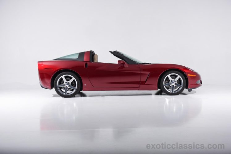 2007, Chevrolet, Corvette, Coupe, Monterey, Red, Metallic, Cars, Panoramic, Roof HD Wallpaper Desktop Background
