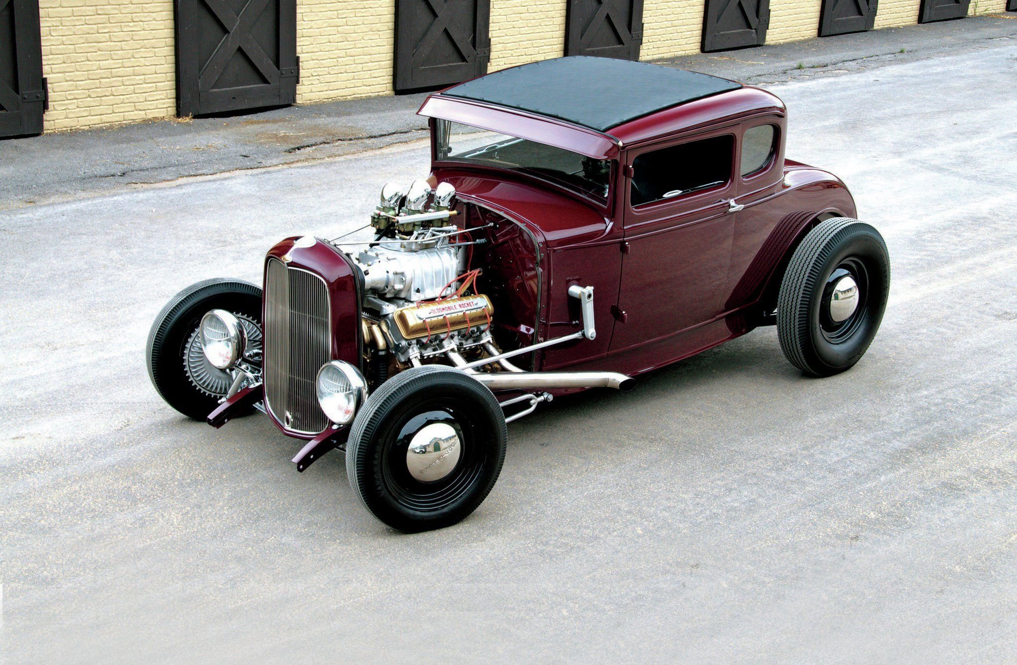 1930, Ford, Model a, Coupe, Five, Window, Hot, Rod, Street, Custom, Old, School, Usa,  01 Wallpaper