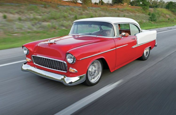 1955, Chevrolet, Chevy, Bel, Air, Coupe, Hardtop, Super, Street, Rod, Usa,  01 HD Wallpaper Desktop Background