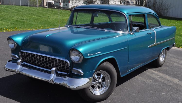 1955, Chevrolet, Chevy, Bel, Air, 210, Coupe, Hot, Rod, Street, Custom, Muscle, Usa,  01 HD Wallpaper Desktop Background