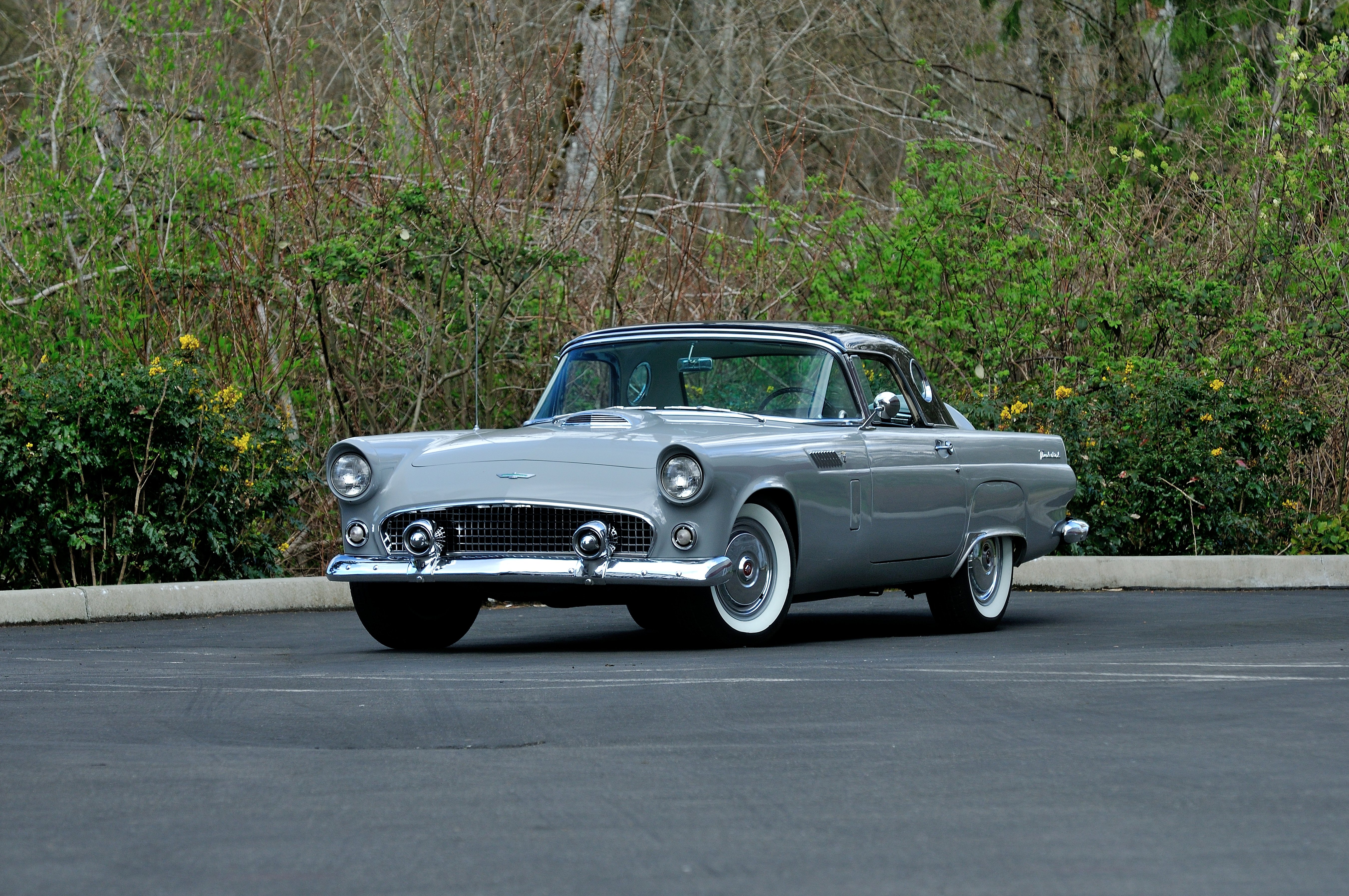 1956, Ford, Thunderbird, Convertible, Classic, Old, Retro, Vintage, Original, Usa,  01 Wallpaper