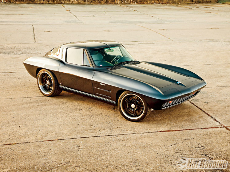 1963, Chevy, Corvette, Hot, Rod, Muscle, Cars, Supercar HD Wallpaper Desktop Background