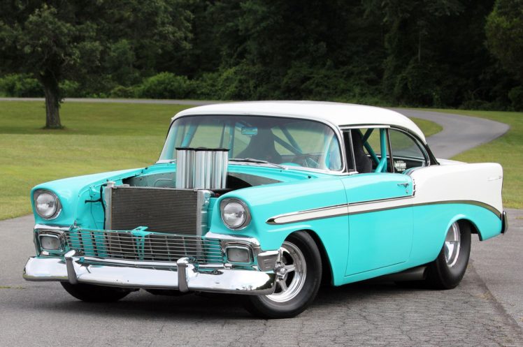 1956, Chevrolet, Chevy, Bel, Air, Coupe, Hardtop, Streetrod, Street, Rod, Pro, Hot, Drag, Usa,  03 HD Wallpaper Desktop Background