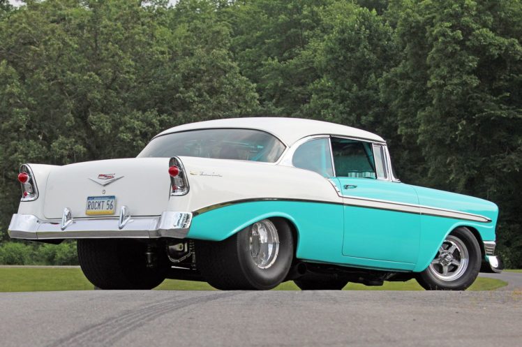 1956, Chevrolet, Chevy, Bel, Air, Coupe, Hardtop, Streetrod, Street, Rod, Pro, Hot, Drag, Usa,  07 HD Wallpaper Desktop Background