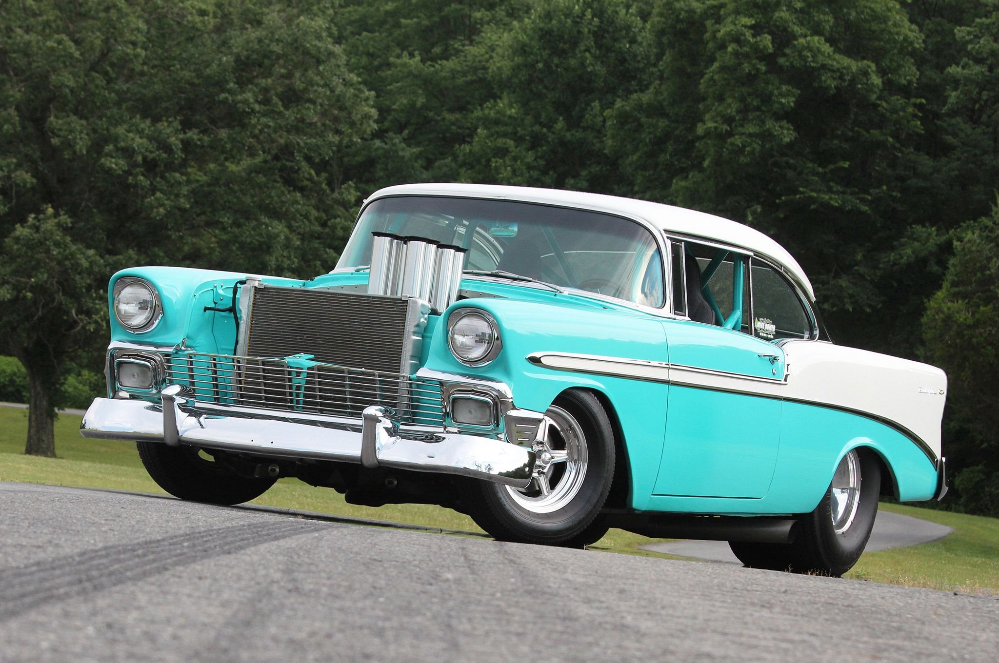 1956, Chevrolet, Chevy, Bel, Air, Coupe, Hardtop, Streetrod, Street, Rod, Pro, Hot, Drag, Usa,  08 Wallpaper