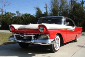 1957, Ford, Fairlane, 500, Convertible, Luxury, Retro