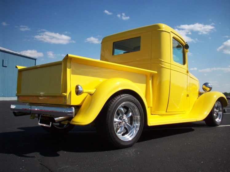 1934, Chevrolet, Pickup, Hot, Rod, Rods, Custom, Vintage, Retro HD Wallpaper Desktop Background