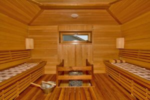 sauna, Interior, Maderas, Bancos