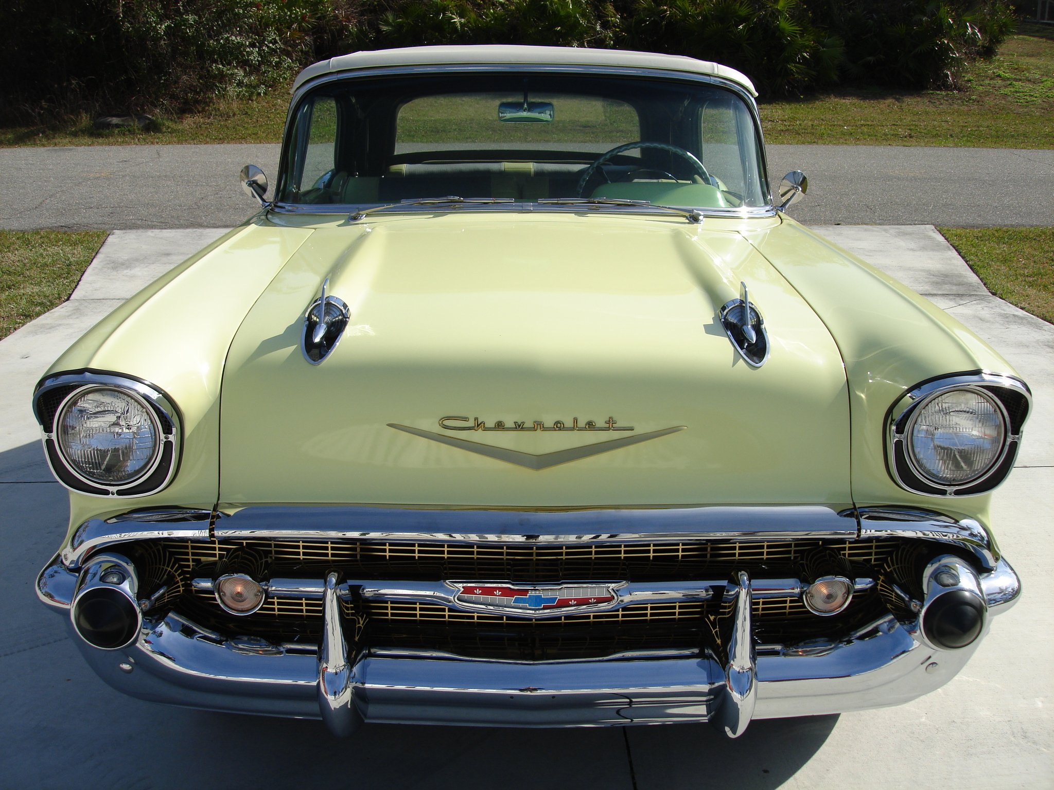 1957, Chevrolet, Bel, Air, Convertible, Retro Wallpaper