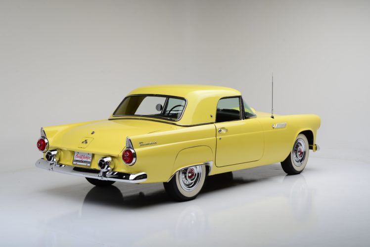 1955, Ford, Thunderbird, 2, Door, Convertible, Retro HD Wallpaper Desktop Background