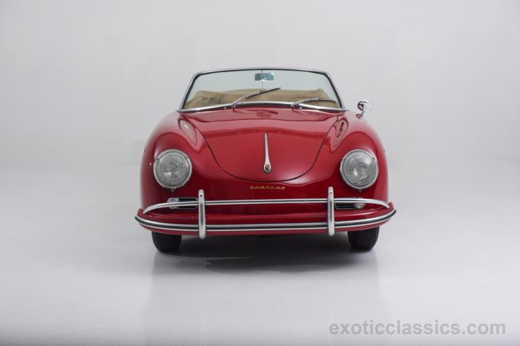 1958, Porsche, 356 a, Convertible, Super, 1600, Red, Cars, Classic HD Wallpaper Desktop Background