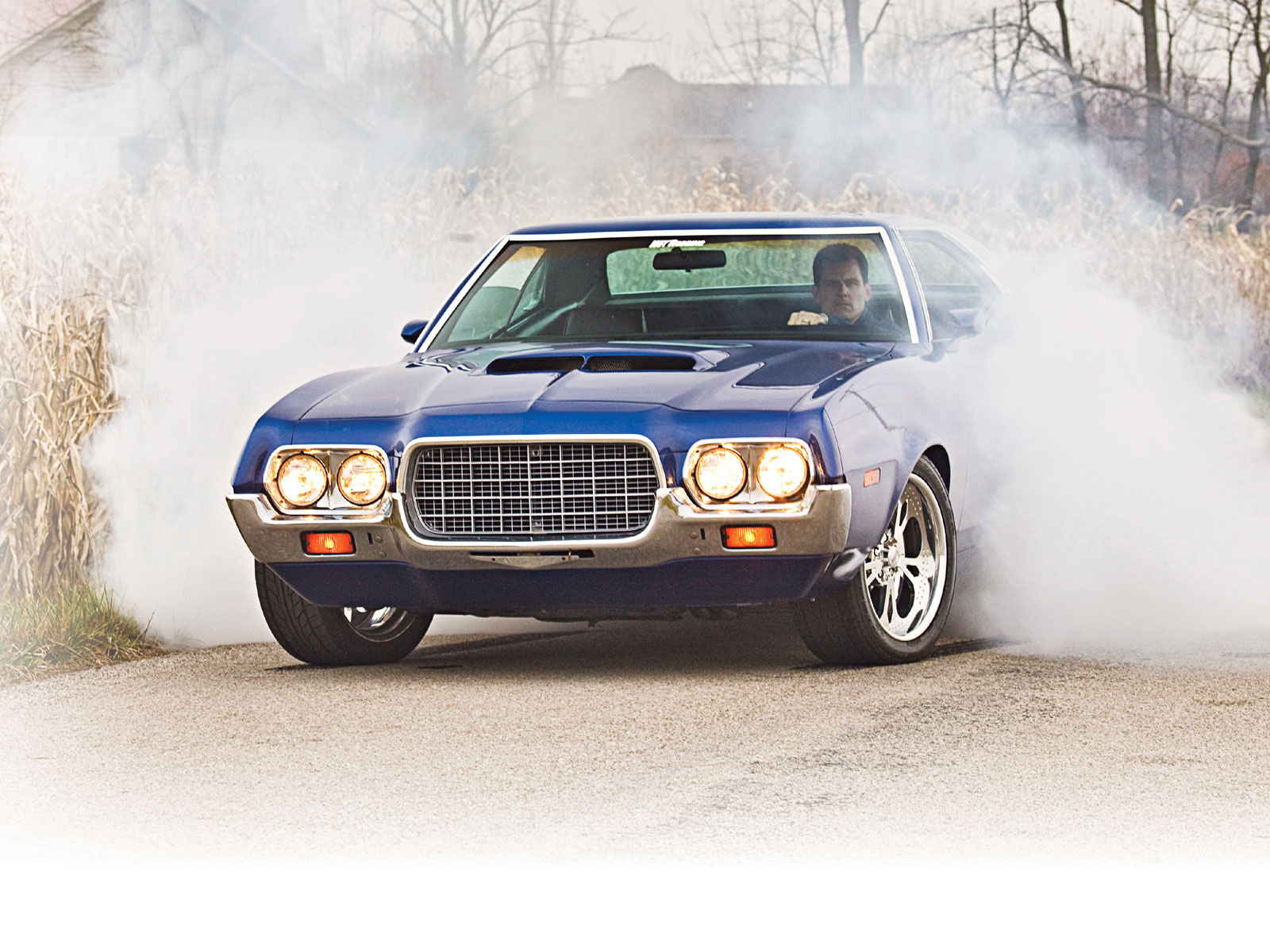 1972, Ford, Torino, Hot, Rod, Muscle, Cars, Burnout, Smoke Wallpaper