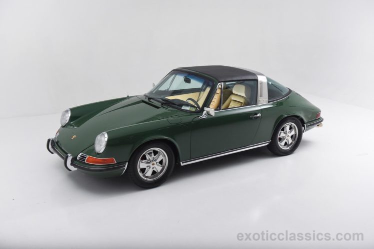 1969, Porsche, 911 e, Targa, Irish, Green, Cars, Classic HD Wallpaper Desktop Background