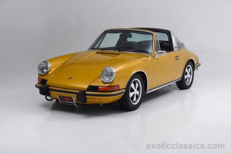 1973, Porsche, 911 t, Targa, Sportomatic, Metallic, Gold, Classic, Cars HD Wallpaper Desktop Background