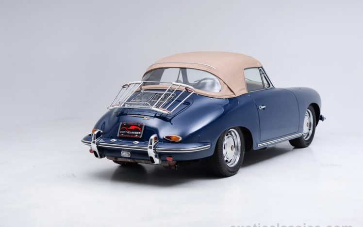 1965, Porsche, 356 sc, Cabriolet, Bali, Blue, Classic, Cars HD Wallpaper Desktop Background